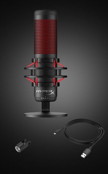Мікрофон для ПК/ для стрімінгу, подкастів HyperX Quadcast (HX-MICQC-BK) 4P5P6AA фото