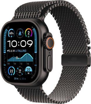 Смарт-годинник Apple Watch Ultra 2 GPS + Cellular 49mm Black Titanium Case w. Black Titanium Milanese Loop - M (MX5U3) MX5U3WB/A фото