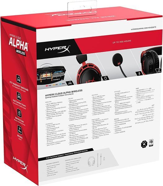 Наушники с микрофоном HyperX Cloud Alpha Wireless Black (4P5D4AA) 4P5D4AA фото