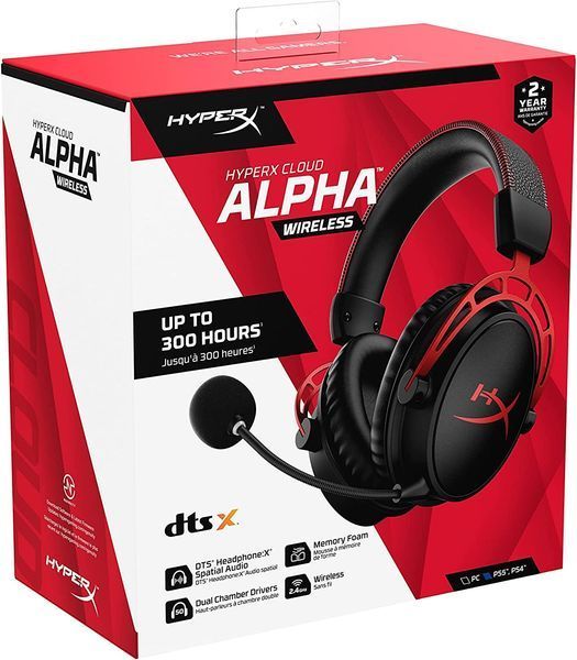 Наушники с микрофоном HyperX Cloud Alpha Wireless Black (4P5D4AA) 4P5D4AA фото