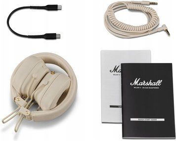 Наушники с микрофоном Marshall Major V Cream (1006833) 1006833 фото